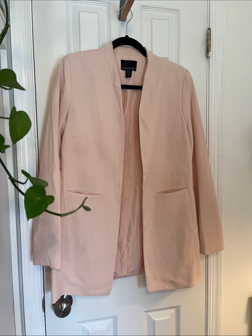 Cynthia Rowley Blazer in Soft Blush Pink